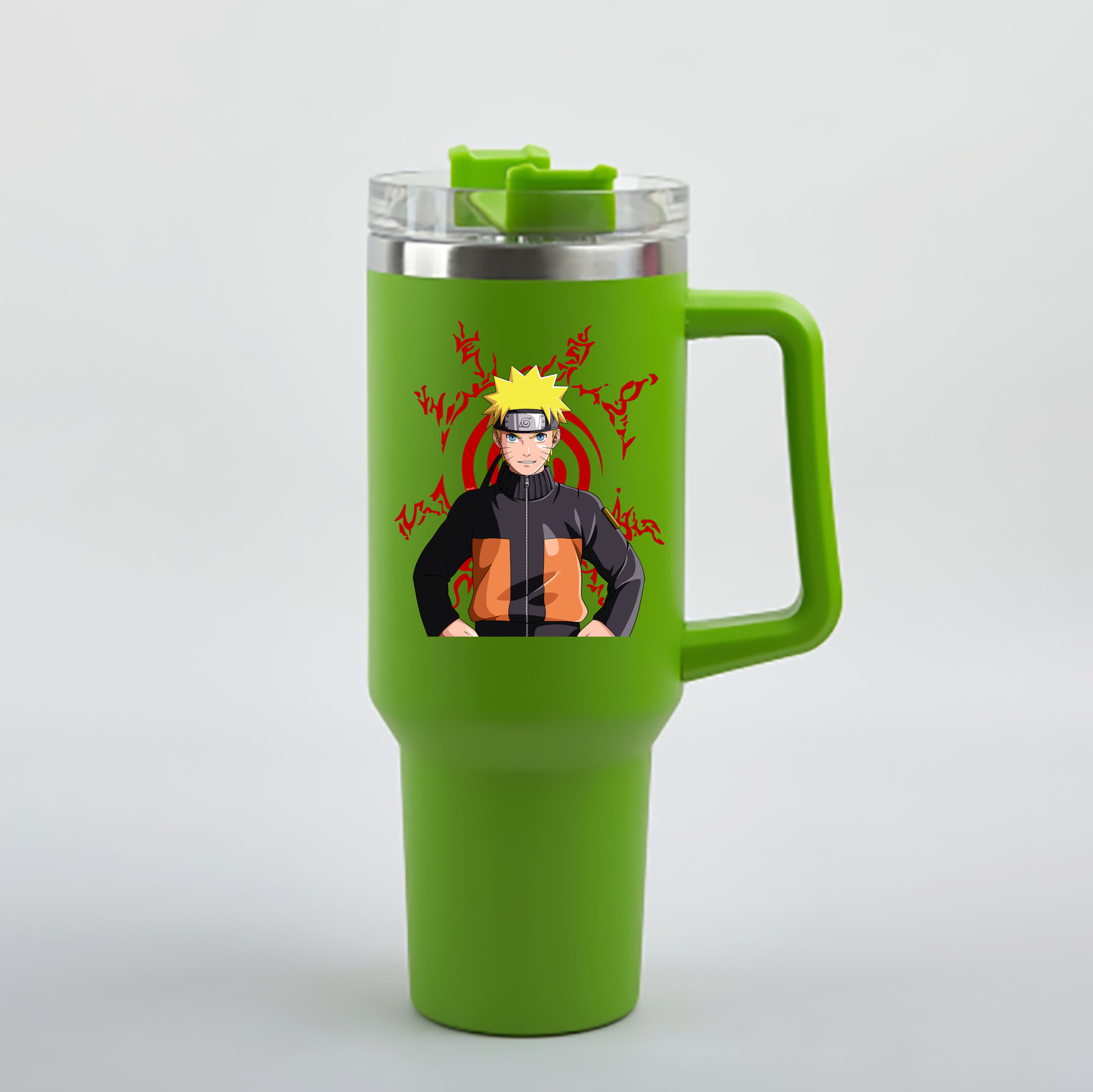 （画像用） NARUTO -ナルト- うずまき ナルト Uzumaki Naruto 1200mL車用タンブラー - クリスタルステッカー（プラスチックストロー付き）